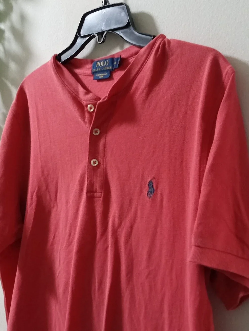 Ralph Lauren Coral Short-Sleeve Henley Polo